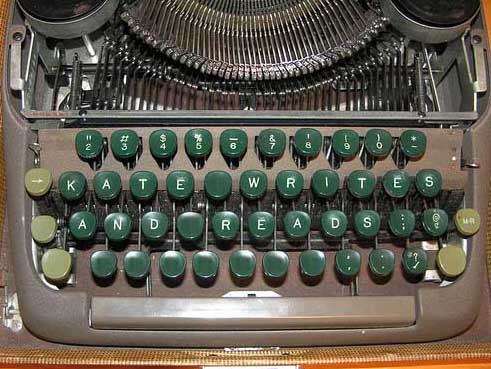 New green typewriter copy